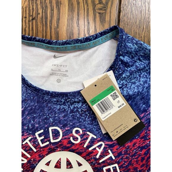 NWT Men's Nike Dri-Fit FJ3411-635 USA Miler Running Run Shirt Size XL - Picture 3 of 5